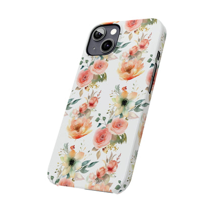 Flowers Pattern Slim iPhone Cases