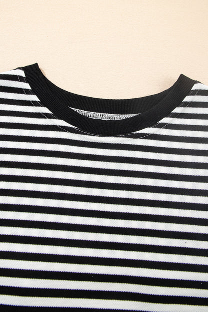 Red Striped Bowknot Backless T-Shirt