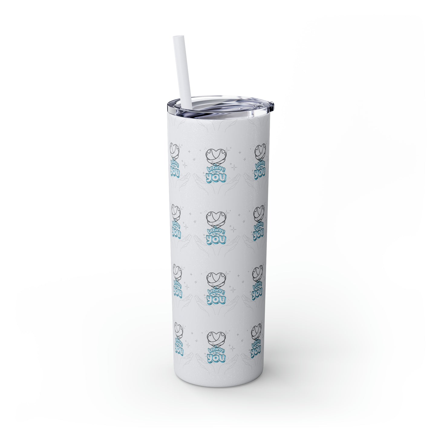 Believe In You Hot/Cold Skinny Tumbler with Straw, 20oz