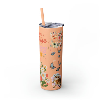 Together We Rise Skinny Tumbler with Straw, 20oz