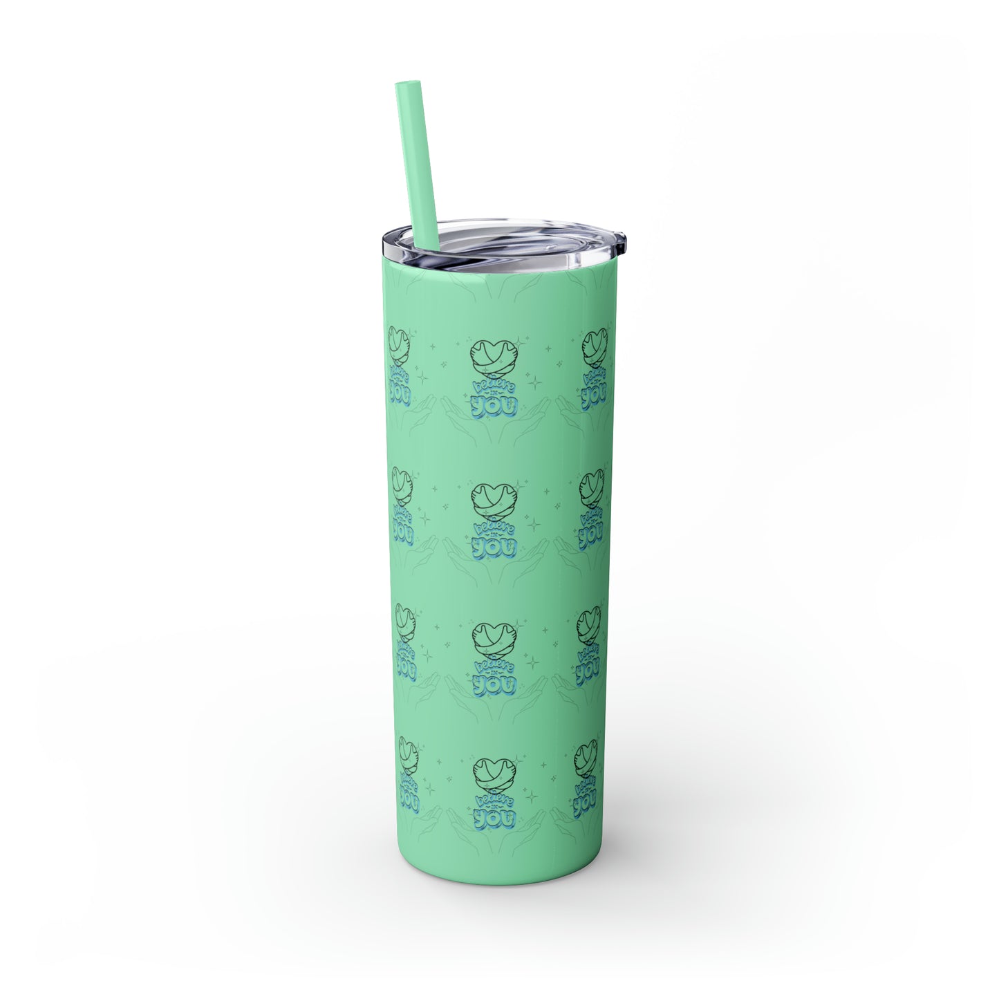 Believe In You Hot/Cold Skinny Tumbler with Straw, 20oz