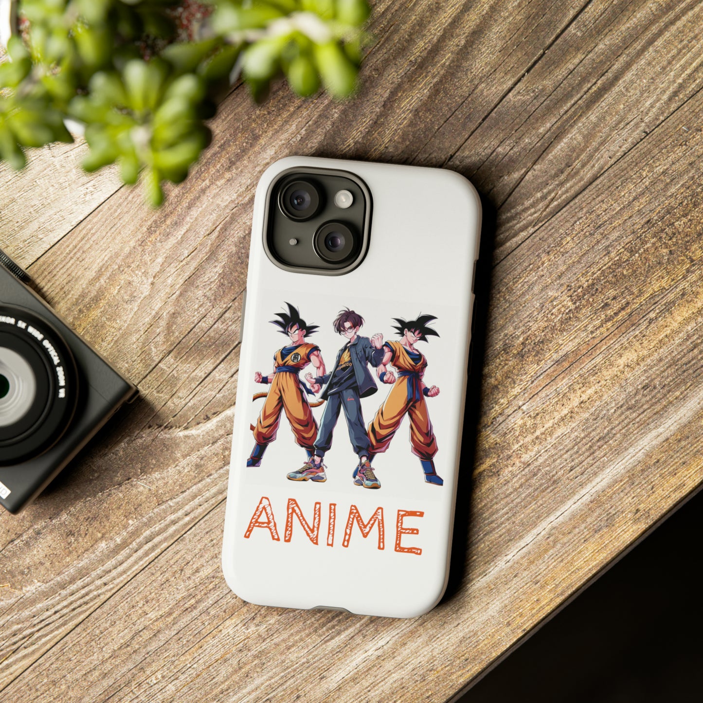 Tough Anime Goku iPhone Premium Protective Phone Cases for Apple, Samsung, and Google Devices