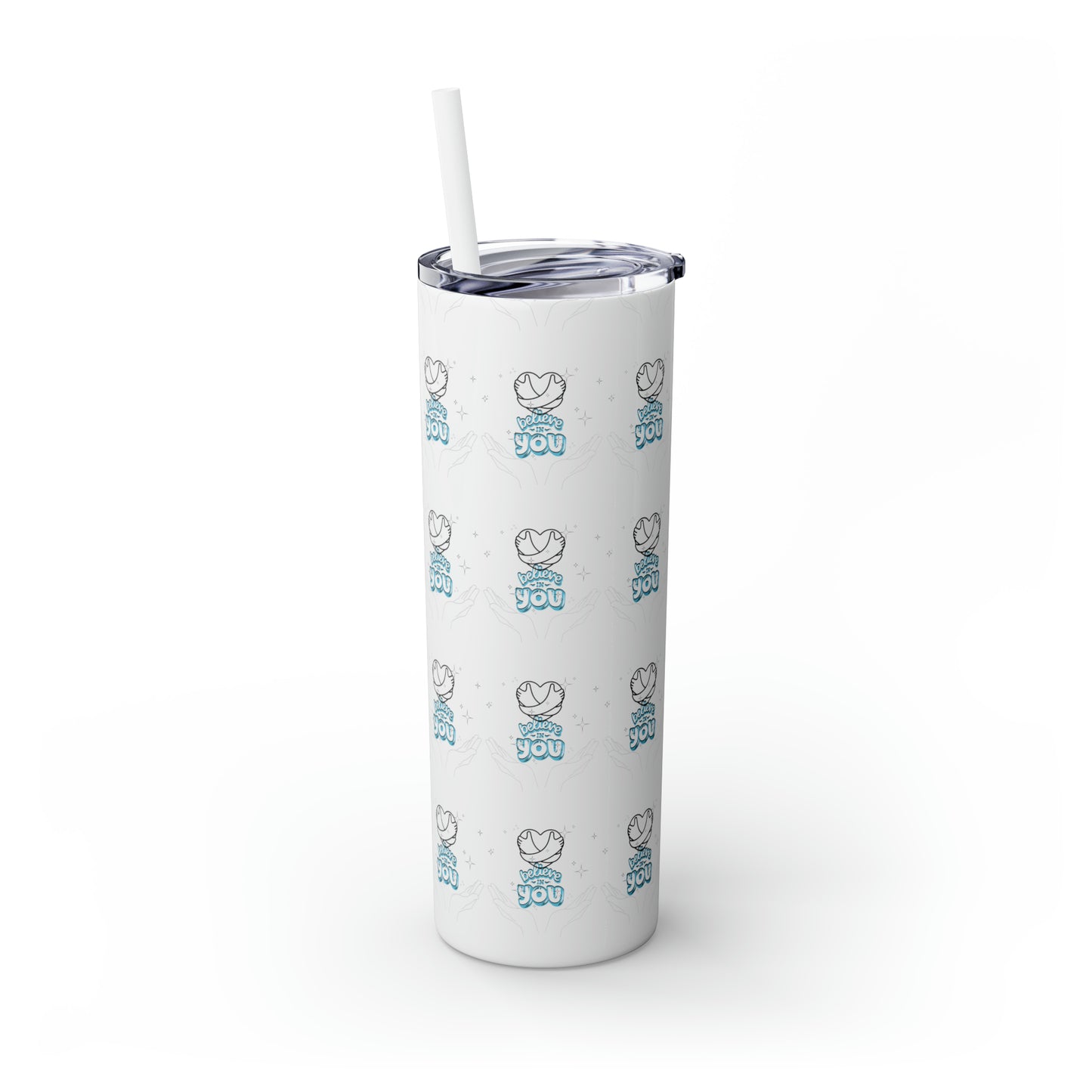 Believe In You Hot/Cold Skinny Tumbler with Straw, 20oz