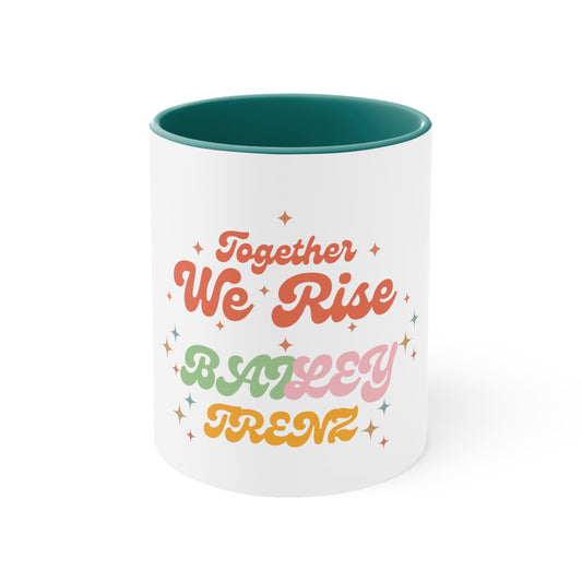 Elevate Your Coffee Break with the "Together We Rise" 11oz Accent Mug