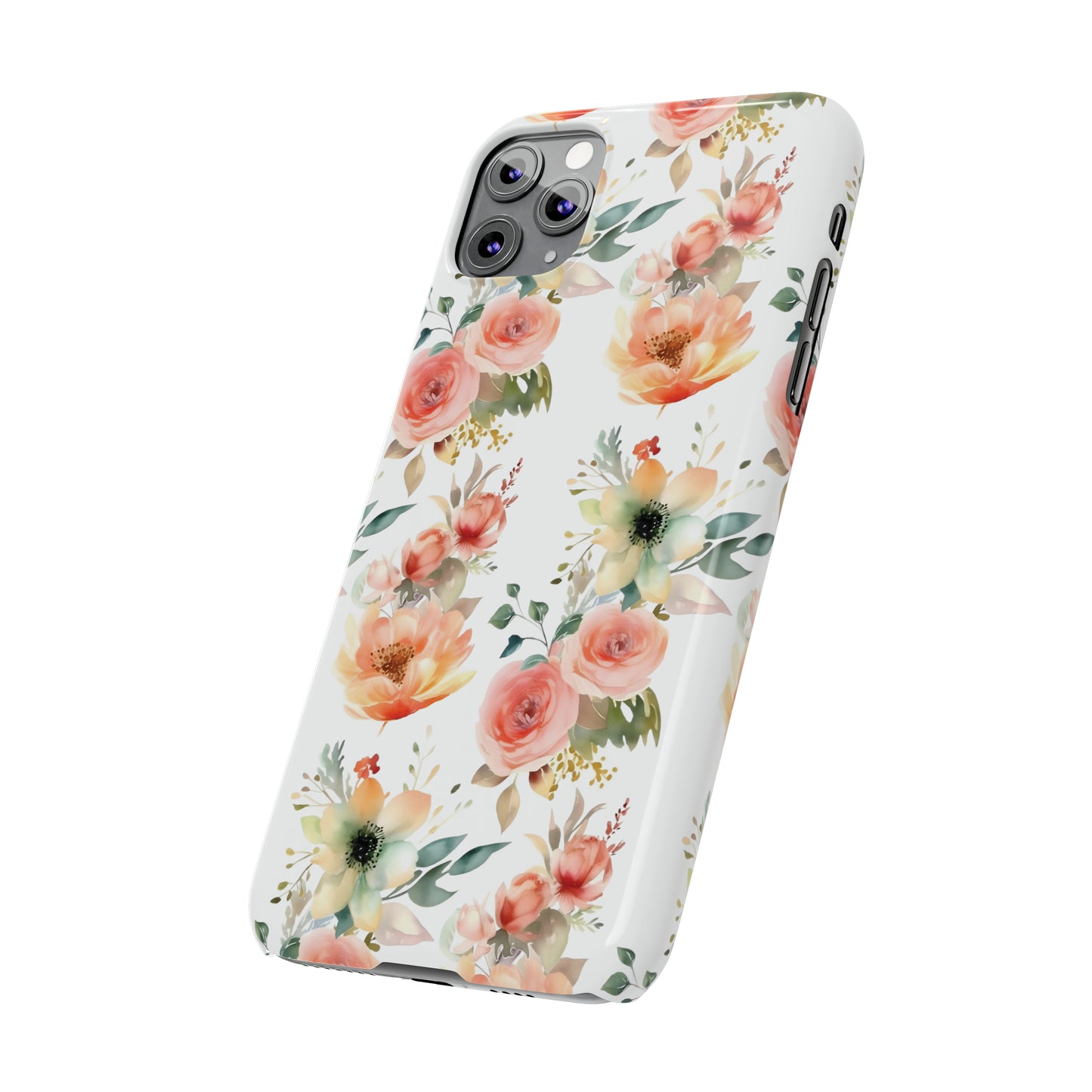 Flowers Pattern Slim iPhone Cases