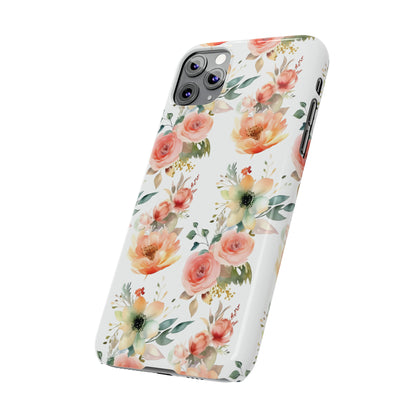 Flowers Pattern Slim iPhone Cases