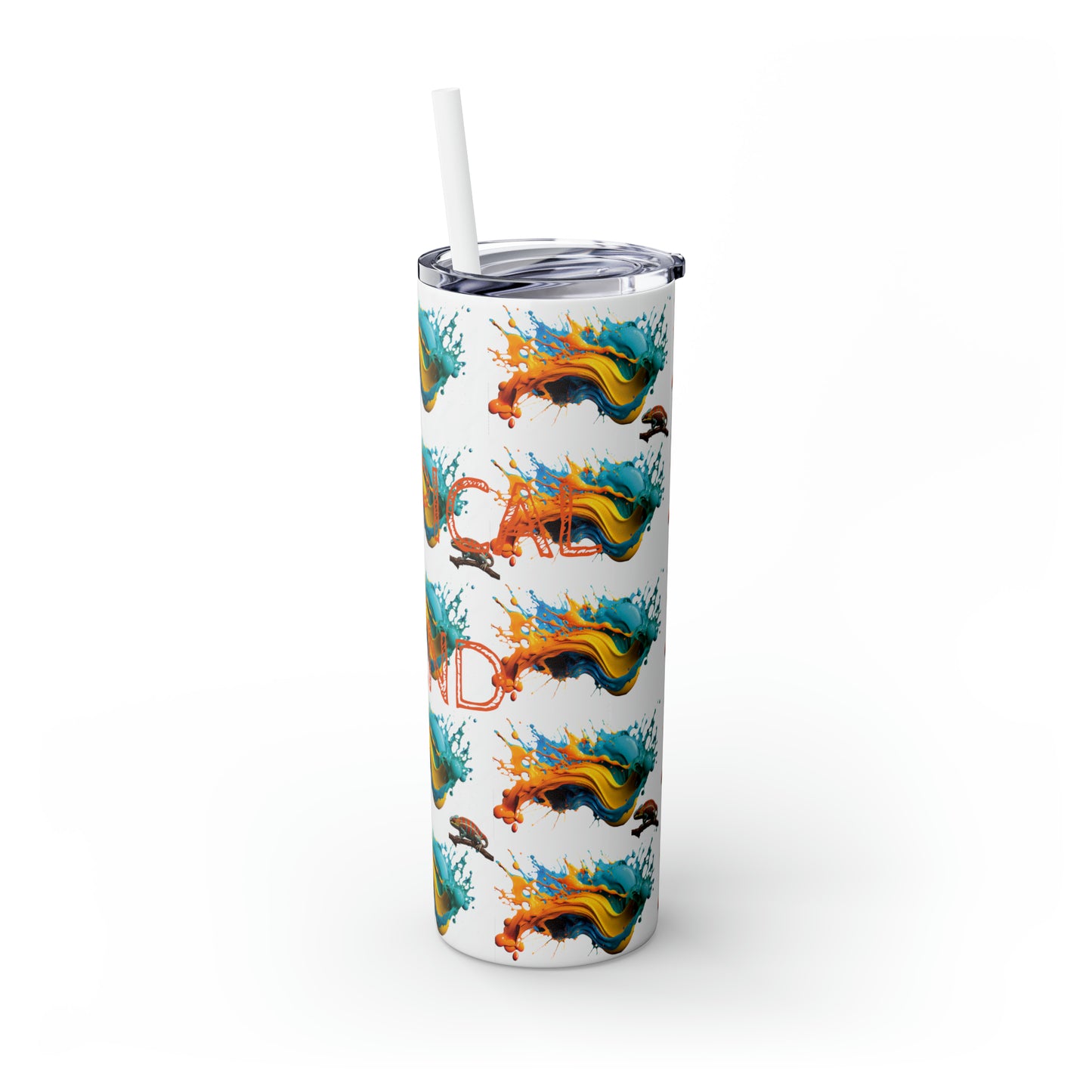 Tropical Blend Skinny Tumbler with Straw, 20oz