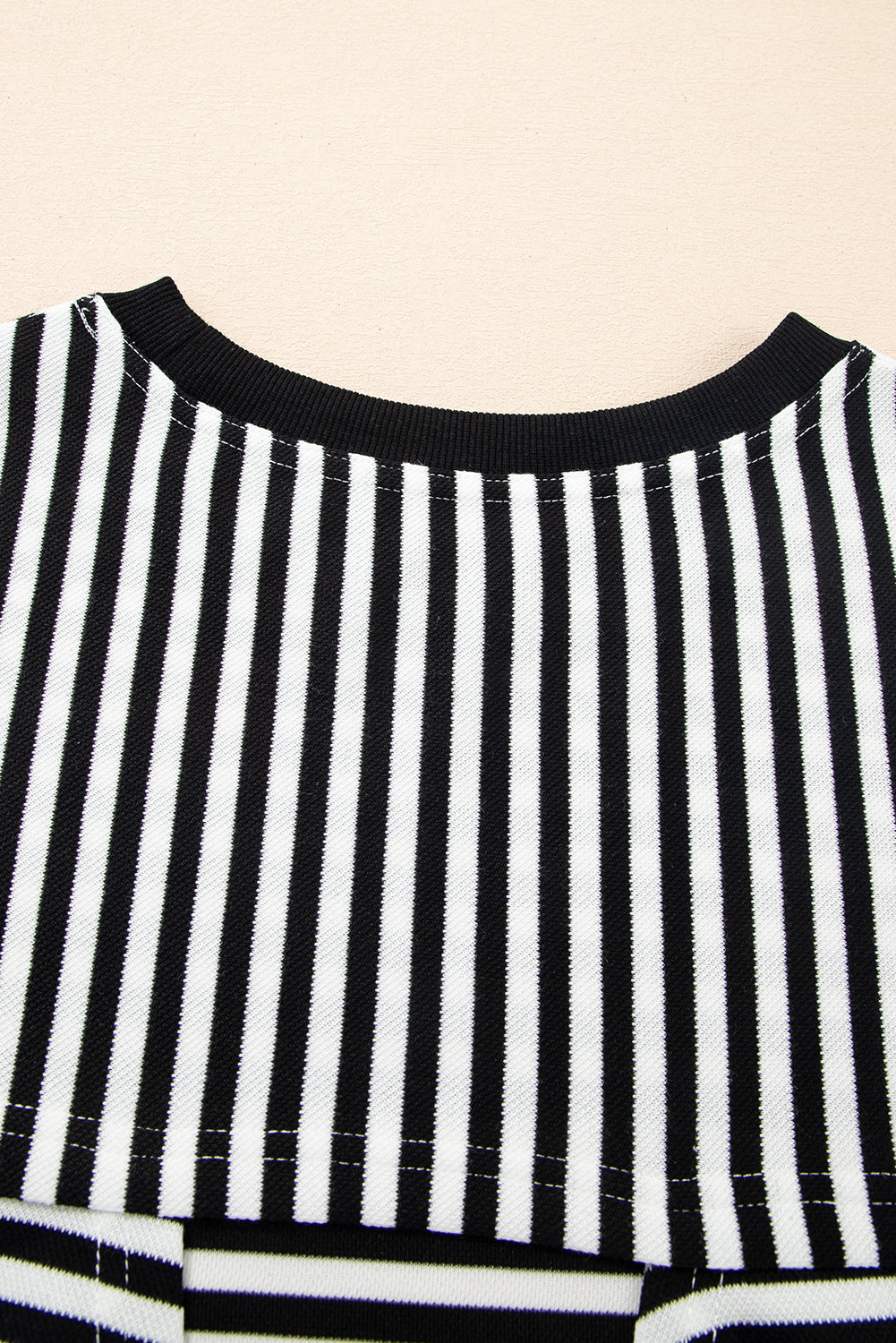 Red Striped Bowknot Backless T-Shirt